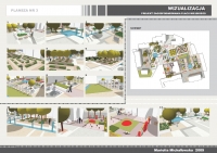 Projekt zagospodarowania placu miejskiego - wizualizacja