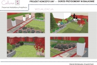 Projekt koncepcyjny ogrodu przydomowego - wizualizacja